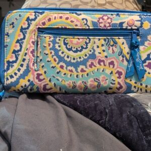 Vera Bradley Travel ORGANIZER/LARGE WALLET CAPRI BLUE
